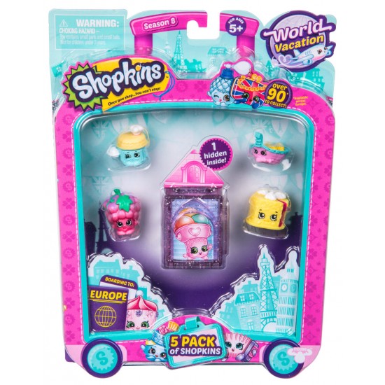 Set 5 figurine Shopkins colectia Europa Purple