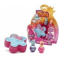 Trusa de unghii cu cutie in forma de floare - colectia Trolls