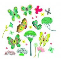 Abtibilduri Djeco pentru fereastra - Fluturi in gradina