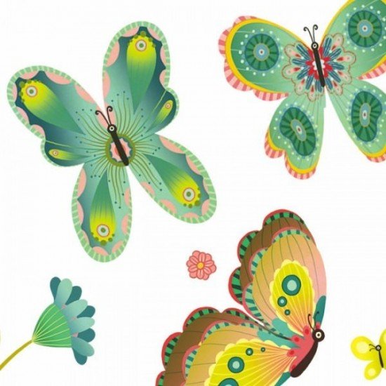 Abtibilduri Djeco pentru fereastra - Fluturi in gradina