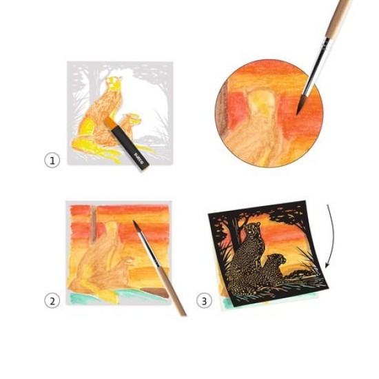 Atelier creativ cu creioane acuarela Djeco - Lumina din fundal