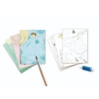 Atelier creioane acuarela Djeco Echappees belles