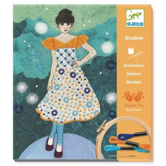 Atelier de brodat si cusut Djeco - Fashion midnight