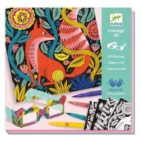 Atelier de colorat 3D Djeco Fantezie în padure