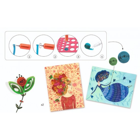 Atelier quilling Djeco Fete elegante