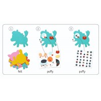 Set creativ colaje animale din fetru Djeco