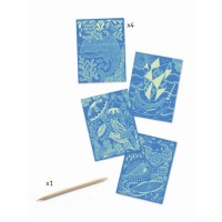 Joc creativ de razuit planse fluorescente - In adancul oceanului