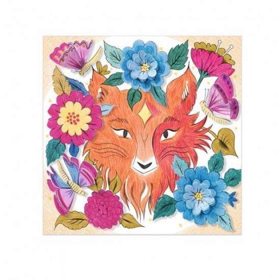 Planse de desenat cu surprize Djeco - Prieteni din padure