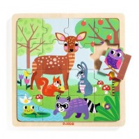 Puzzle lemn Forest Djeco 16 piese