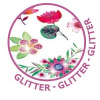 Set abtibilduri Djeco - Flori cu sclipici