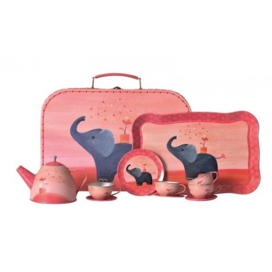Set metalic ceai Elefant in valiza Egmont Toys