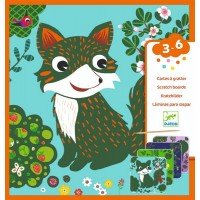 Set creativ de razuit Djeco - Animale prietenoase