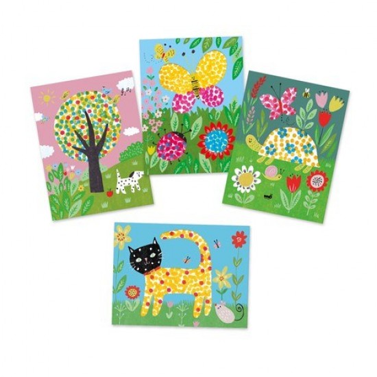 Set creativ Djeco - Bebe deseneaza cu buline