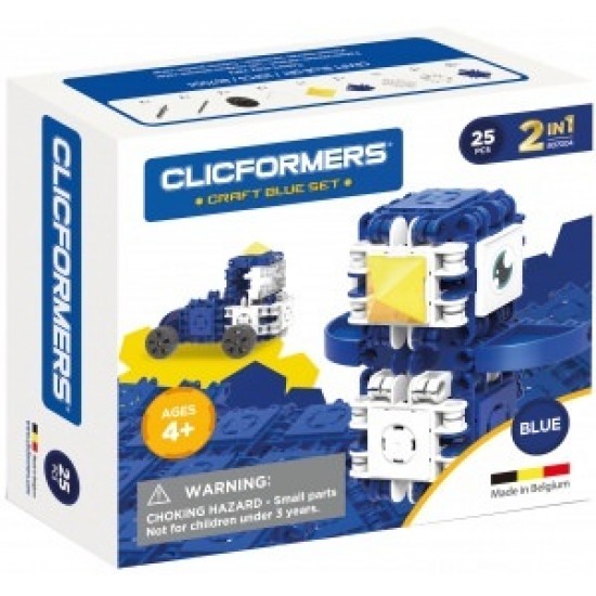 Set de construit Clicformers Craft albastru 25 de piese