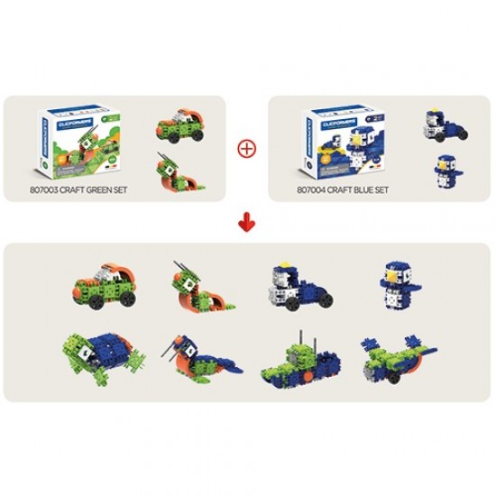 Set de construit Clicformers - Craft verde 25 de piese