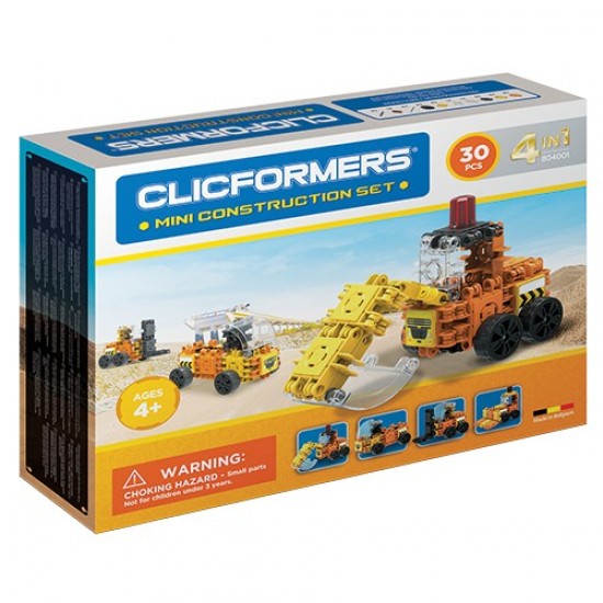 Set de construit Clicformers - Mini set cu vehicule de santier