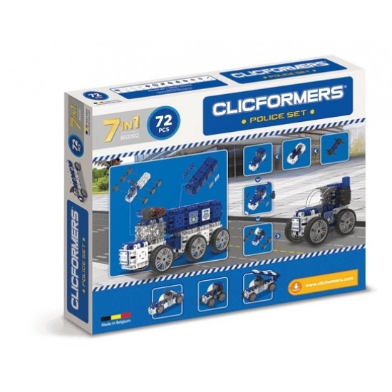 Set de construit Clicformers Politie 72 piese