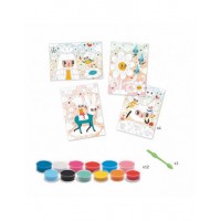 Set de creat tablouri cu nisip - Priviri vesele Djeco 