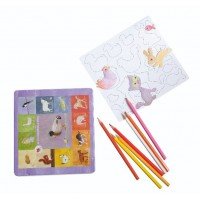 Set de desen cu piese magnetice Animale