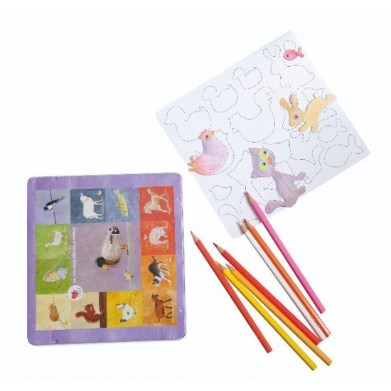 Set de desen cu piese magnetice Animale