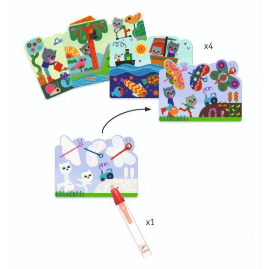 Set Djeco pictura cu apa - In gradina