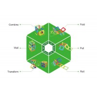 Set magnetic de construit Magformers Vehicule 17 piese