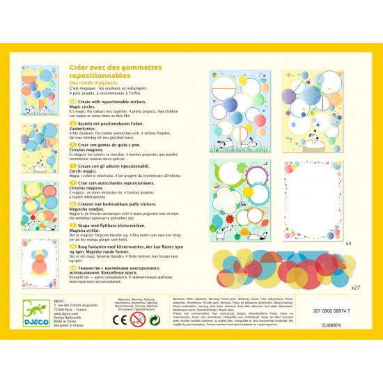 Stickere repozitionabile cercuri magice Djeco