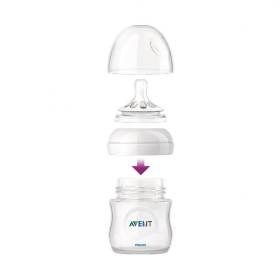 Biberon Philips-Avent SCF671/17 pentru hranire naturala din sticla 120ml