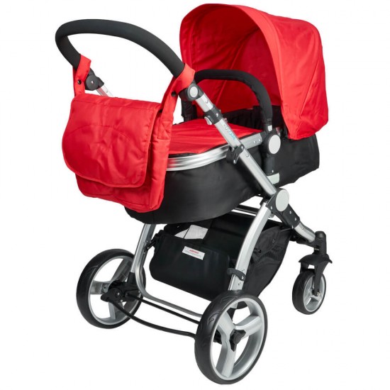 Carucior 3 in 1 Veneto rosu Kidscare