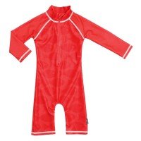 Costum de baie Fish Red marime 74-80 protectie UV Swimpy