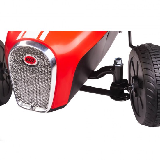 Kart cu pedale Retro rosu Kidscare