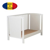 Patut din lemn de fag alb Kidscare + Saltea Fibra Cocos 120x60x10 (cm)