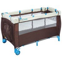 Patut pliabil cu etaj superior si masa de infasat Kidscare