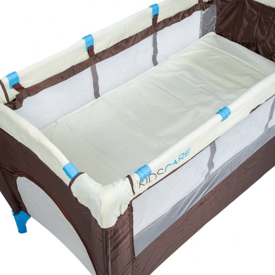 Patut pliabil cu etaj superior si masa de infasat Kidscare