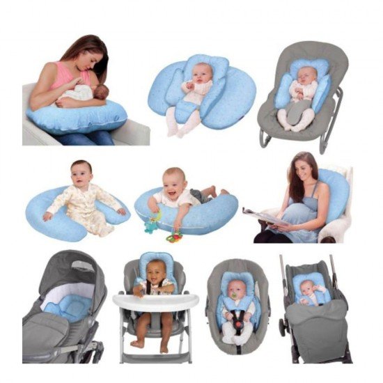 Perna multifunctionala 10 in 1 albastra Clevamama