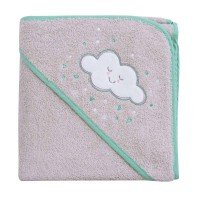 Prosop de baie pentru bebelus si mama grey Clevamama