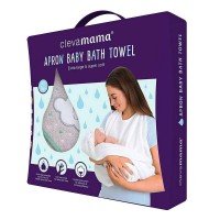 Prosop de baie pentru bebelus si mama grey Clevamama