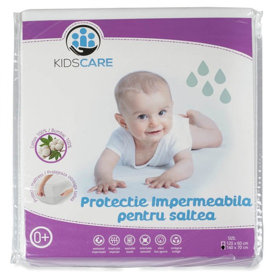Protectie impermeabila din bumbac pentru saltea 140x70 cm KidsCare