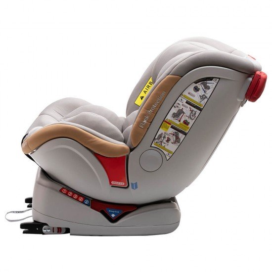 Scaun auto Allegra rotativ cu Isofix 0-36kg gri KidsCare