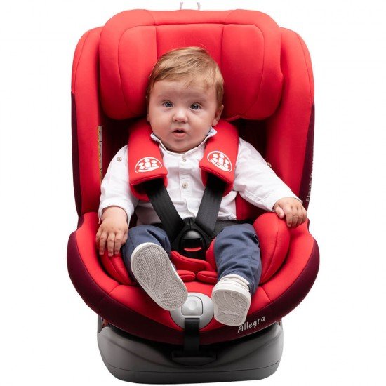 Scaun auto Allegra rotativ cu Isofix 0-36kg rosu KidsCare