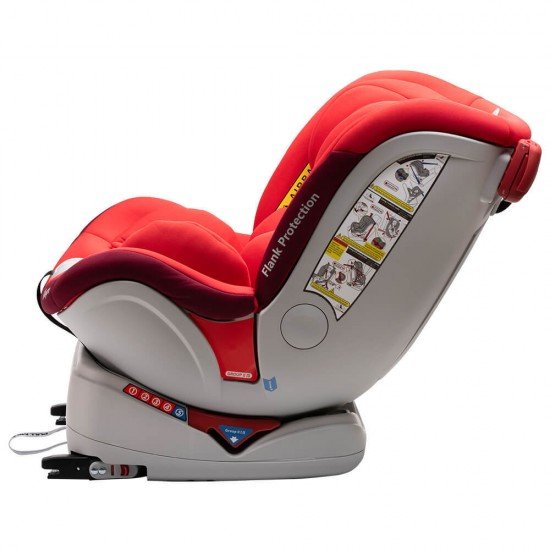 Scaun auto Allegra rotativ cu Isofix 0-36kg rosu KidsCare