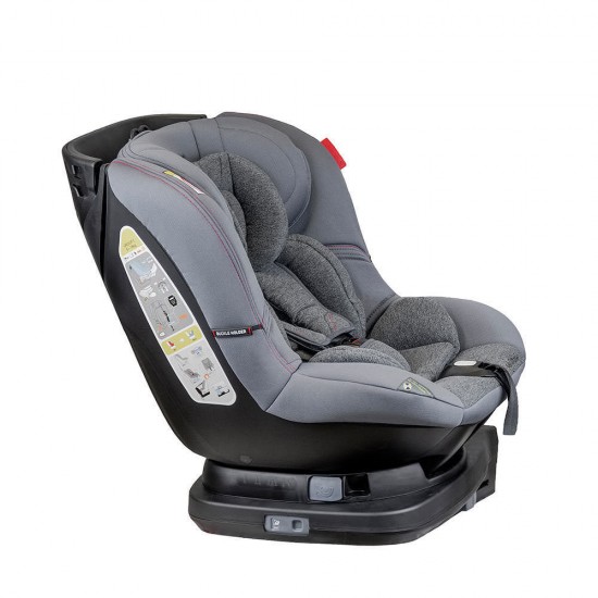 Scaun auto Millo rotativ 360 grade cu Isofix 0-18 kg Gri Coletto