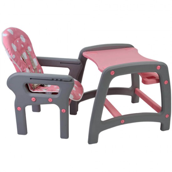 Scaun de masa multifunctional roz Kidscare