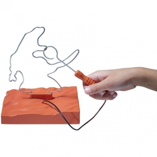 Jucarie educativa 2 in 1 T Rex Buzz Wire Brainstorm Toys E2049