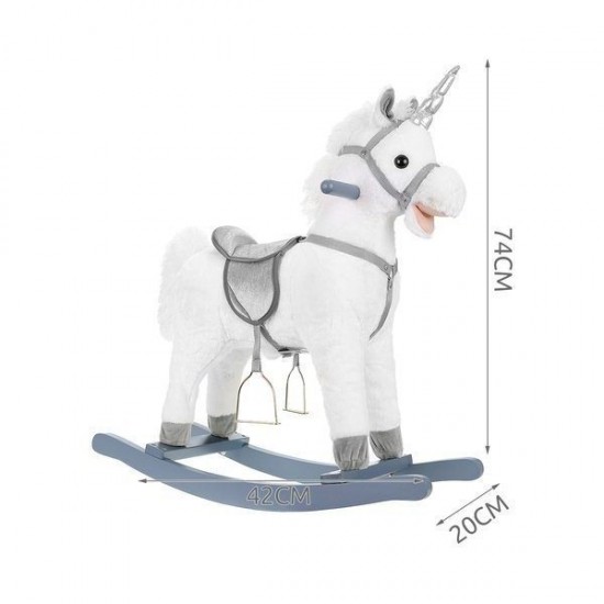 Balansoar unicorn alb interactiv Kruzzel MY6595