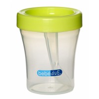 Biberon din silicon 120 ml cu lingurita BebeduE 80168