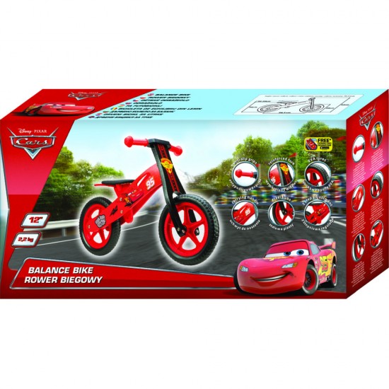 Bicicleta din lemn fara pedale 12 Cars Seven SV9906