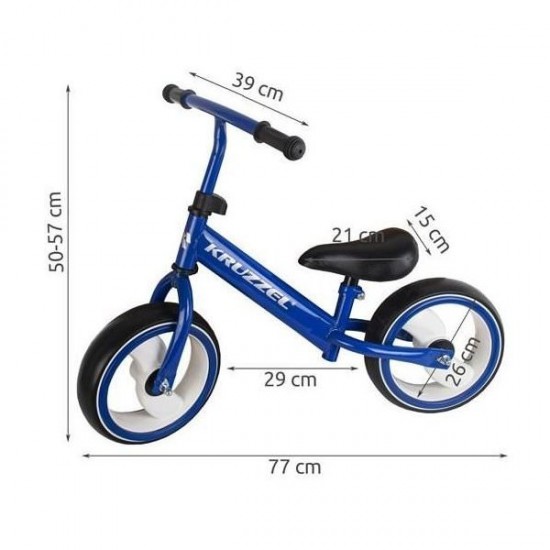 Bicicleta fara pedale 12 inch, cu lumini LED Kruzzel MY2834