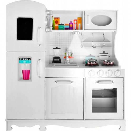 Bucatarie copii completa din lemn, chiuveta, aragaz, frigider, rafturi, 91x102.5x30 cm Iso Trade MY17320
