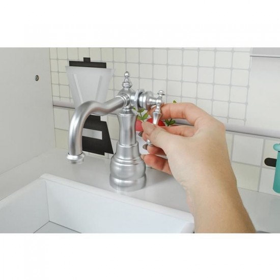 Bucatarie copii completa din lemn, chiuveta, aragaz, frigider, rafturi, 91x102.5x30 cm Iso Trade MY17320